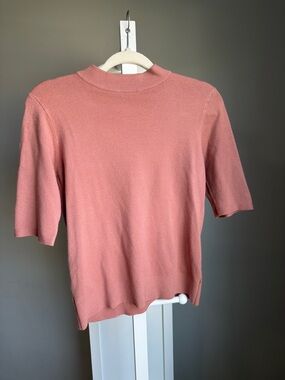 Milano Dusty Rose Short Sleeve Knit Top